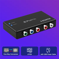 Component to HDMI Converter with USB cable (No Power Brick)