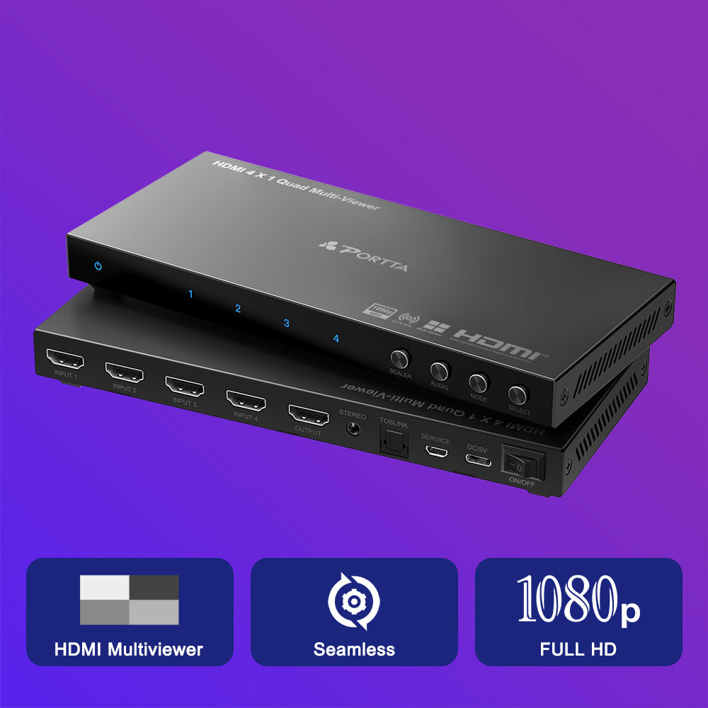 4x1 HDMI Multiviewer 1080P – PORTTA