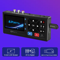 VHS to Digital Converter with 128GB USB 3.0 Flash Drive