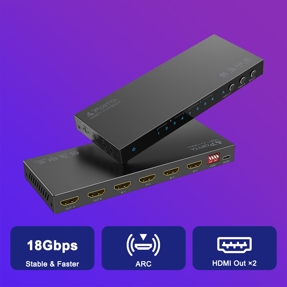 4x2 HDMI Matrix 4K 60Hz