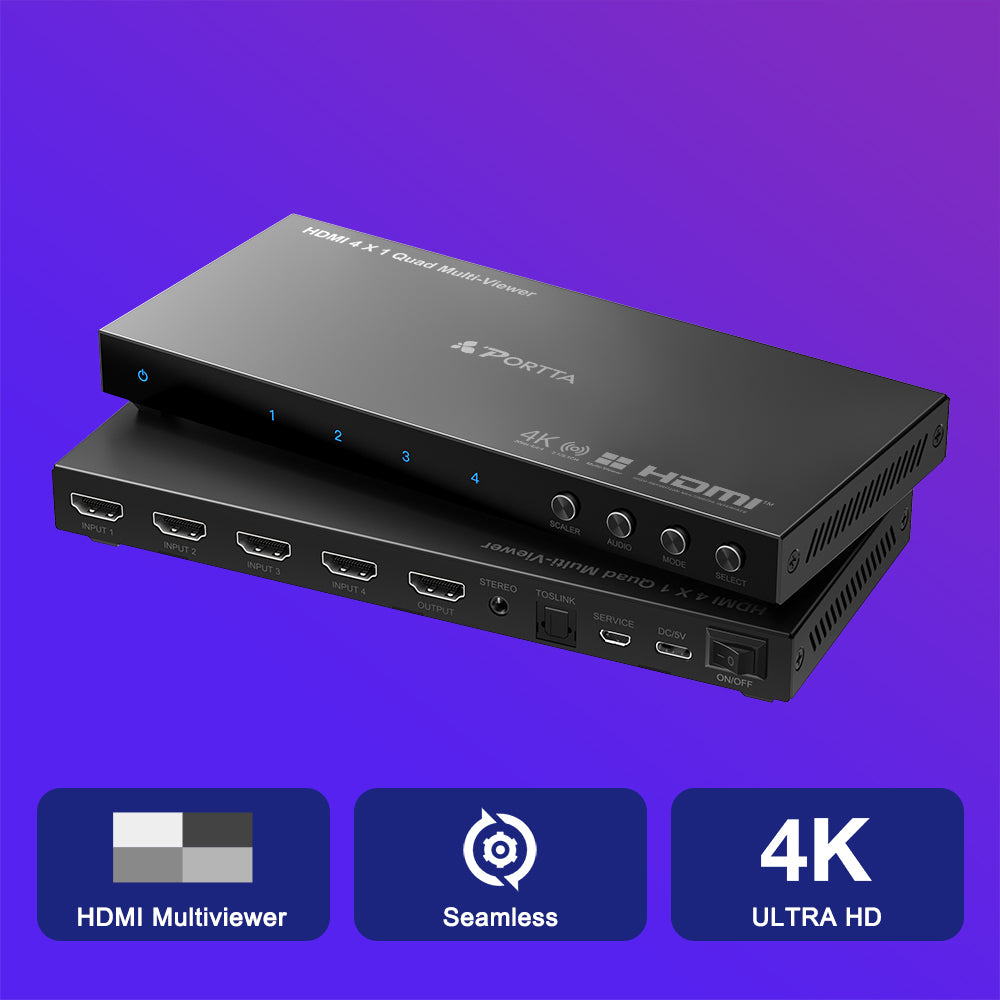 4x1 HDMI Multiviewer 4K 30Hz